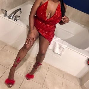 Red Sequin Birthday Dress